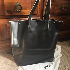 Vince large leather tote